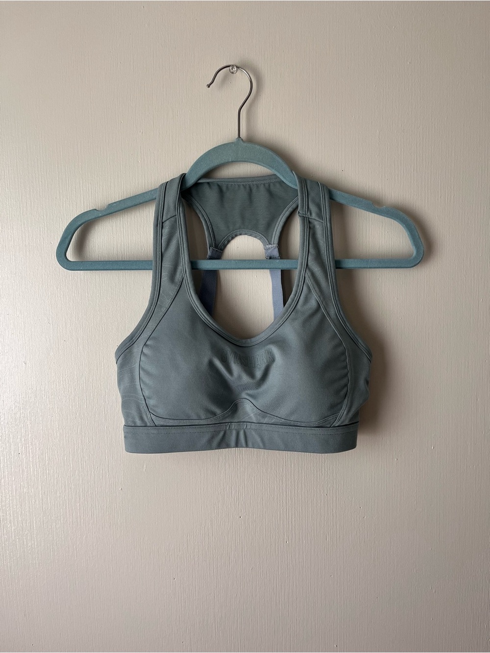 Gymshark Racerback Sports Bra - Sage Green